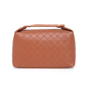 NÉCESSAIRE FEMININA CARAMELO MONOGRAMA