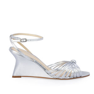 SAND&Aacute;LIA ANABELA COURO PRATA METALIZADA