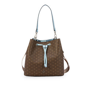 BOLSA AZUL TURMALINA MONOGRAMA BUCKET ALÇA GORGURÃO