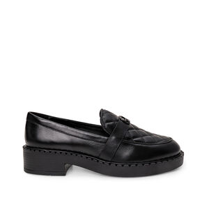 LOAFER MOCASSIM PRETO DE COURO MATELASSÊ
