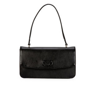 BOLSA SHOULDER BAG COURO PRETA