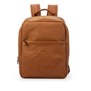 MOCHILA FEMININA CARAMELO DE COURO