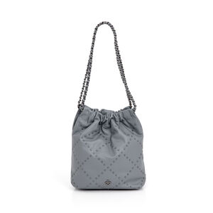 BOLSA DE COURO AZUL ÍNDIGO HOBO ALÇA CORRENTE