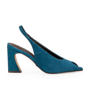 SAND&Aacute;LIA SALTO ALTO COURO SUEDE COBALTO