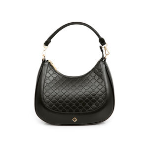 BOLSA PRETA MONOGRAMA HOBO