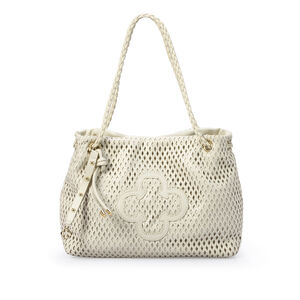 BOLSA BRANCA DUNA DE COURO SHOPPER