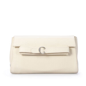 BOLSA PEQUENA BEGE VANILLA DE COURO SHOULDER BAG