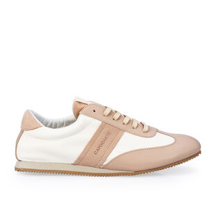 T&Ecirc;NIS NUDE SEDA COURO AMARRA&Ccedil;&Atilde;O SNEAKERS