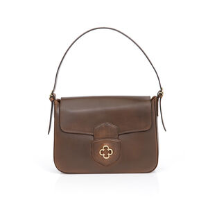BOLSA DE COURO MARROM SHOULDER BAG