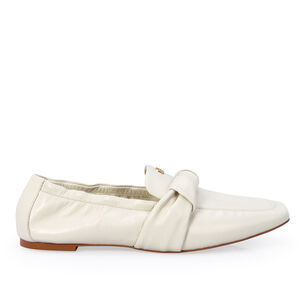 LOAFER MOCASSIM BRANCO DUNA DE COURO EL&Aacute;STICO