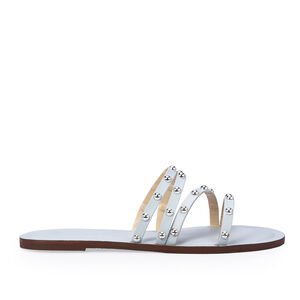 CHINELO RASTEIRO AZUL TURMALINA DE COURO REBITES