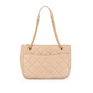 BOLSA GRANDE NUDE SEDA MATELASS&Ecirc; SHOPPER