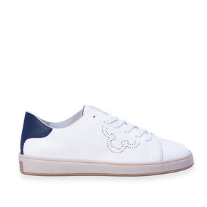 T&Ecirc;NIS CASUAL FEMININO BRANCO DE COURO AMARRA&Ccedil;&Atilde;O