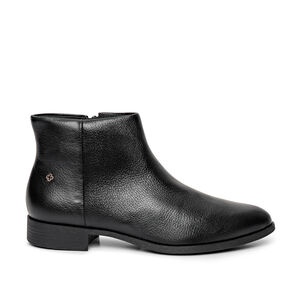 BOTA PRETA CANO CURTO DE COURO