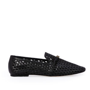 LOAFER MOCASSIM PRETO DE COURO VAZADO