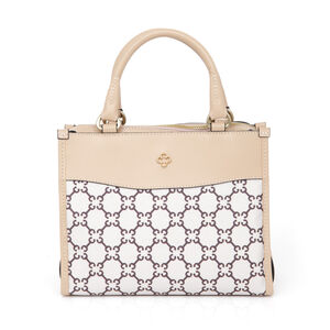 BOLSA TOTE NUDE MONOGRAMA MARROM ALÇA TIRACOLO