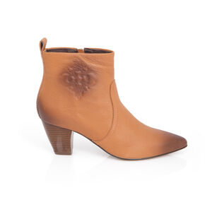 BOTA CANO CURTO CARAMELO DE COURO