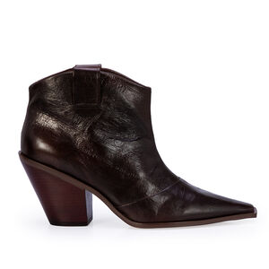 BOTA WESTERN MARROM  COURO CANO CURTO
