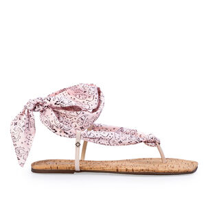 SAND&Aacute;LIA RASTEIRA LEN&Ccedil;O ESTAMPA PAISLEY ROSA