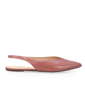SAPATILHA SLINGBACK ROSA MALVA DE COURO