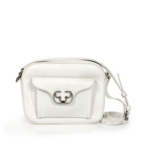 BOLSA PEQUENA BRANCA TIRACOLO COURO SHOULDER BAG