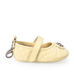 SAPATILHA BEB&Ecirc; RN DE COURO CREME CATHERINE