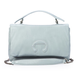 BOLSA AZUL TURMALINA COURO COM AL&Ccedil;A CORRENTE SHOULDER BAG