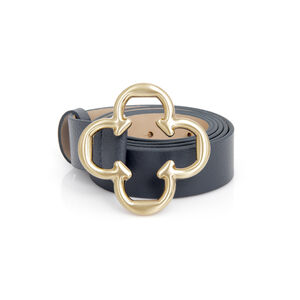CINTO FEMININO DE COURO AZUL MARINHO