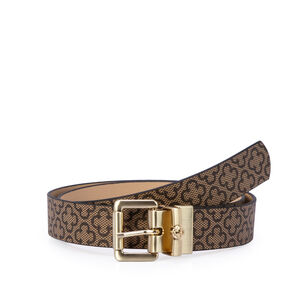 CINTO FEMININO BEGE SEDA MONOGRAMA