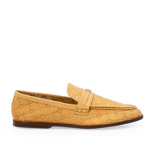 LOAFER MOCASSIM BEGE SAVANA COURO NOBUCK MONOGRAMA