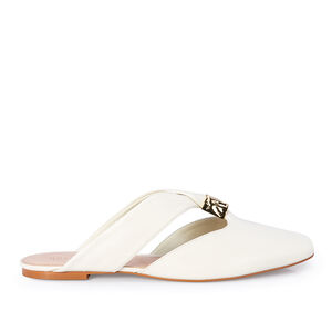 MULE BRANCA DUNA DE COURO