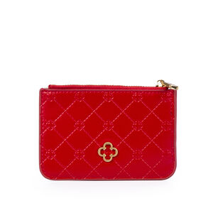 CARTEIRA PEQUENA VERMELHA MONOGRAMA