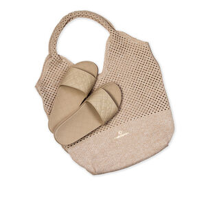 KIT CHINELO SLIDE NUDE + BOLSA KNIT MESCLADO