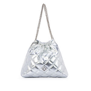 BOLSA INFANTIL PRATEADA MATELASSÊ HOBO