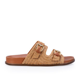 PAPETE CARAMELO TRAMADO COM FIVELAS