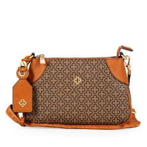 BOLSA CARAMELO MONOGRAMA AL&Ccedil;A GORGUR&Atilde;O SHOULDER BAG