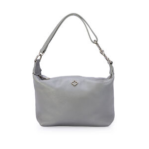 BOLSA PEQUENA CINZA CARBONO DE COURO CLUTCH