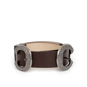 CINTO FEMININO DE COURO MARROM CAPODARTE