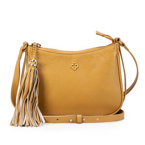 BOLSS PEQUENA BEGE SAVANA DE COURO MONOGRAMA