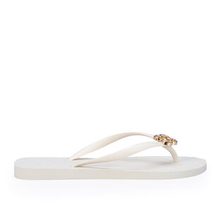 CHINELO DE DEDO BRANCO MONOGRAMA