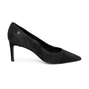 SCARPIN SALTO ALTO PRETO COURO NOBUCK