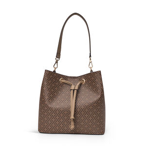 BOLSA BUCKET VERDE ALBERO MONOGRAMA ALÇA GORGURÃO