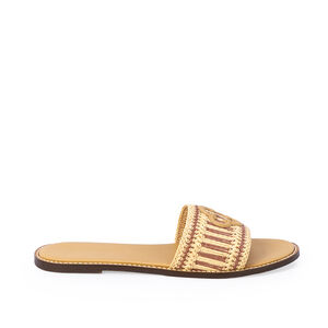 CHINELO SLIDE BEGE SAVANA TRAMADA