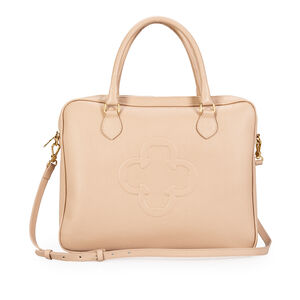 PASTA NOTEBOOK NUDE SEDA DE COURO COM DUAS AL&Ccedil;AS