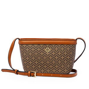 BOLSA PEQUENA CARAMELO MONOGRAMA SHOULDER BAG