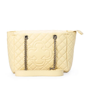 BOLSA BRANCA BRULLE DE COURO MATELASSÊ HOBO
