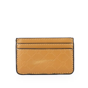 PORTA CART&Atilde;O BEGE SAVANA DE COURO MONOGRAMA