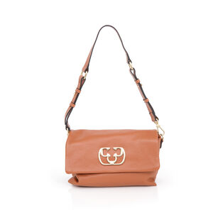 BOLSA CARAMELO DE COURO SHOULDER BAG