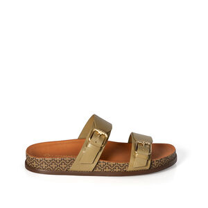 PAPETE VERDE ALBERO DE COURO MONOGRAMA COM FIVELAS