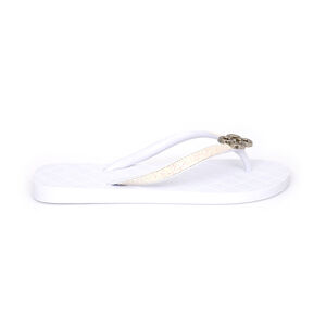 CHINELO BRANCO MONOGRAMA COM TIRAS GLITTER
